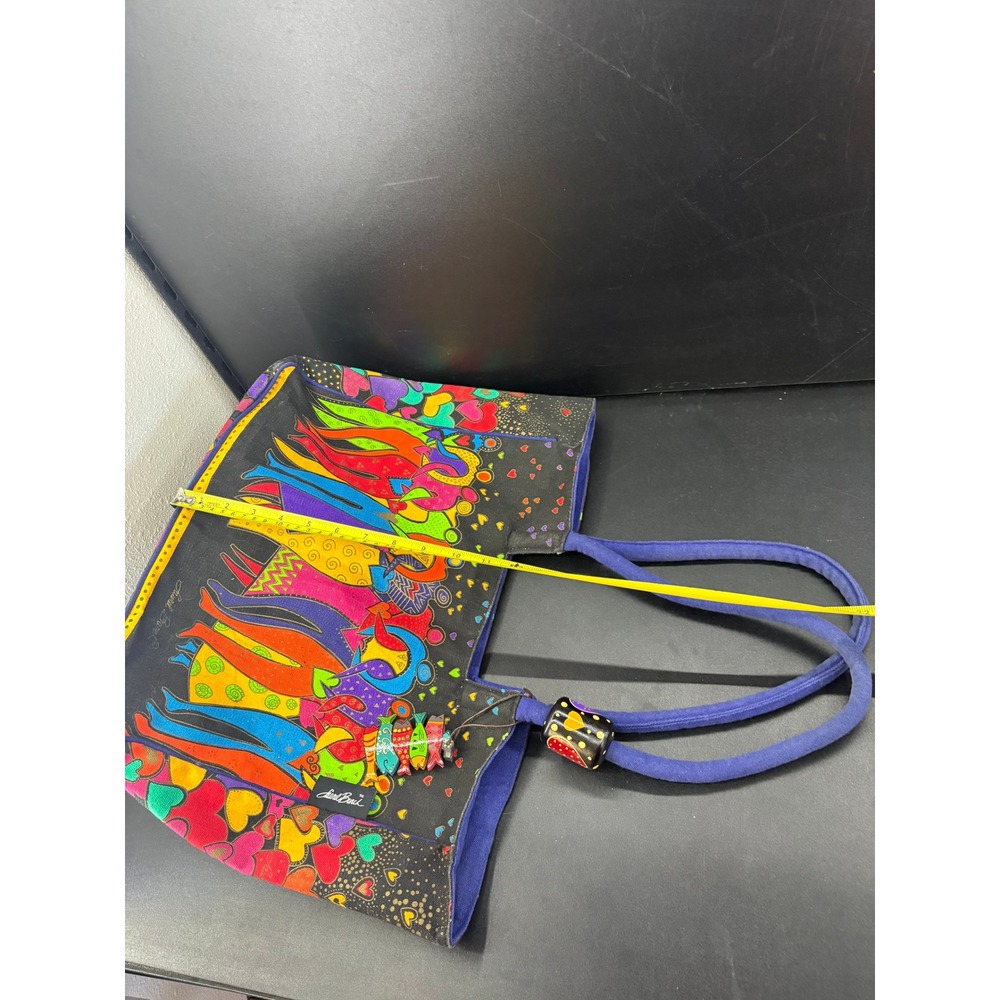 Laurel Burch Canvas Tote Bag Kindred Spirits People Hearts Multi-Color Artistic - Picture 12 of 12